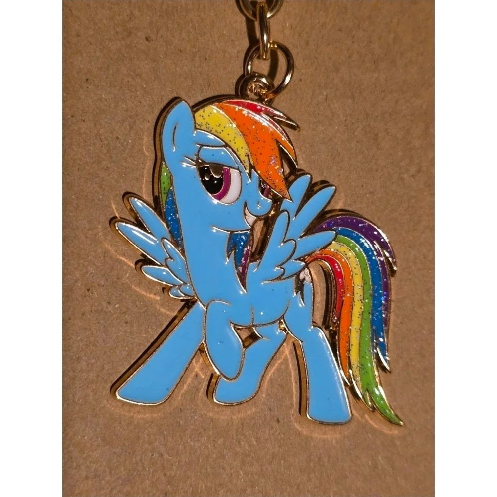 My Little Pony Keychains & Earrings SET Rainbow Dash Pinkie Pie Twilight Sparkle